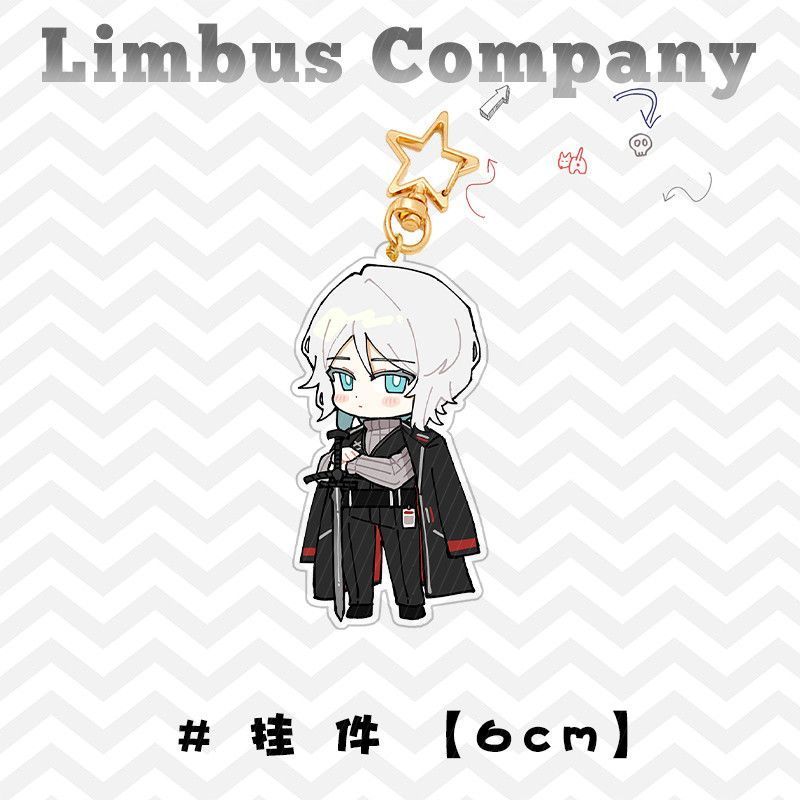 Limbus Company Anime KeyChain YiSang Ishmael Sinclair Men Key Chain for Women Cartoon Kawaii