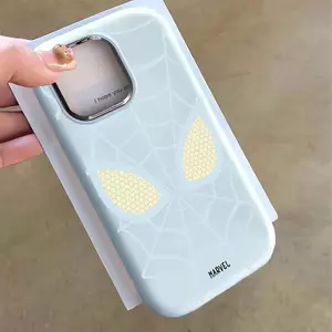 Sky Blue Spider cho 16 17 trường hợp điện thoại 14 15 11 Mũm mĩm iPhone 13 khung kim loại 7p 8p