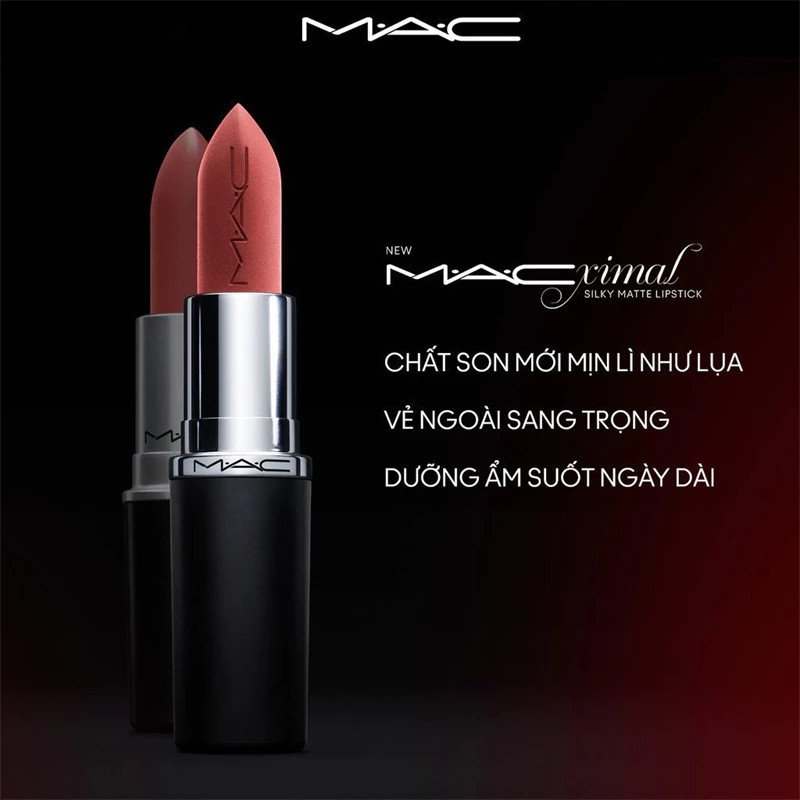 【Chính Hãng】Son Thỏi 𝕄𝔸ℂ 𝐌𝐚𝐭𝐭𝐞 𝐋𝐢𝐩𝐬𝐭𝐢𝐜𝐤 3g – Son Lì Mịn, Màu Đẹp, Fullbox