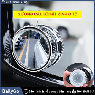 Bộ 2 gương lồi hít chân không gắn kính ô tô cao cấp Xoay 360 độ,Xóa / Chống điểm mù,Tăng tầm nhìn khi lái xe
