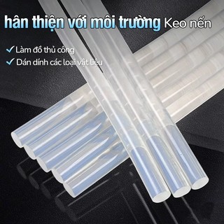 Keo nến nhỏ trong suốt siêu dính 0.7x25cm – Bó 50 cây hàng chất lượng, giải pháp kết dính hiệu quả