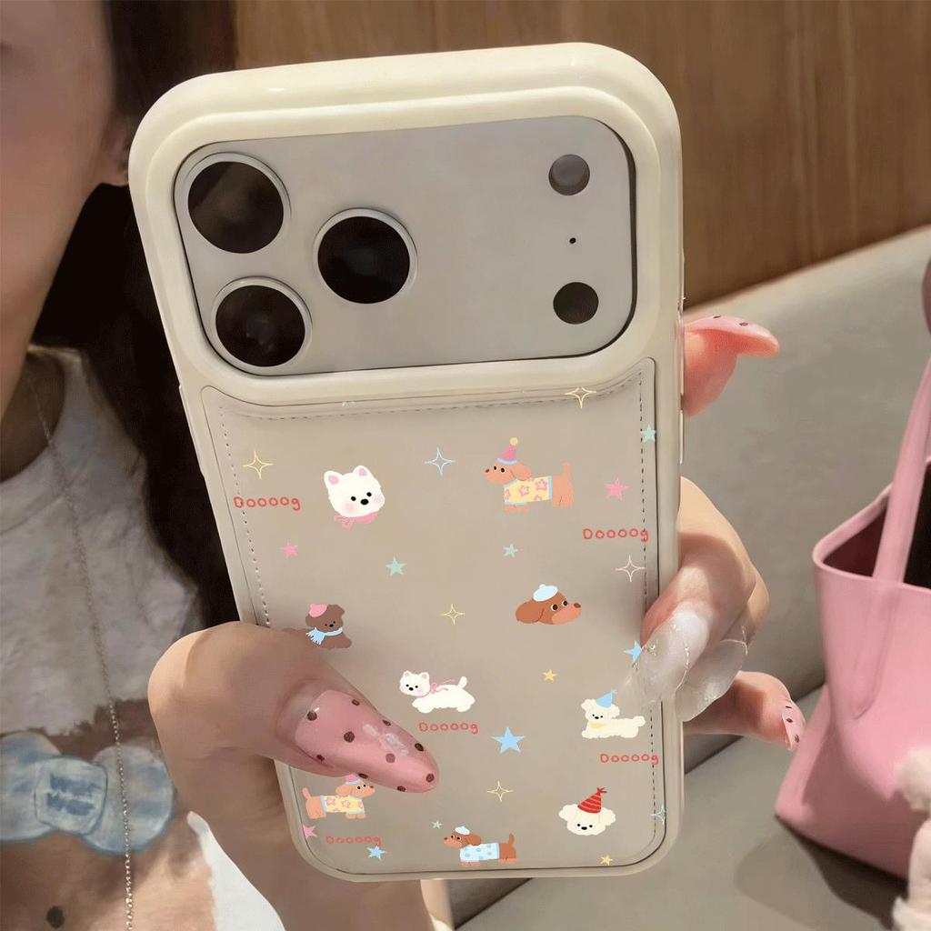 Đảng Puppies cho iPhine17promax Bánh mì trường hợp iPhone 16pro Mới