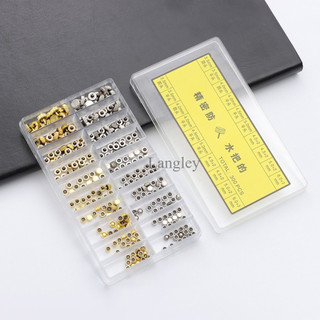 300 Chiếc Đồng Hồ Chống Thấm Nước Vương Miện Vàng Bạc Thép Không Gỉ Đồng Hồ Một Phần Thay Thế 3.5mm 4.0mm 4.5 5.0 6.0 Đồng Hồ Thái Đồng Hồ Bộ Dụng Cụ Sửa Chữa Đồng Hồ