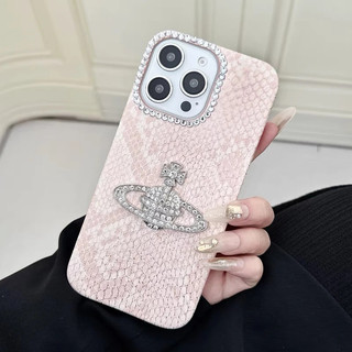 Ốp điện thoại giả da hành tinh ba chiều DIY cho iphone 17 17ProMax 17Pro Vỏ 16 15 14 13 12 11 Pro Max Vỏ điện thoại
