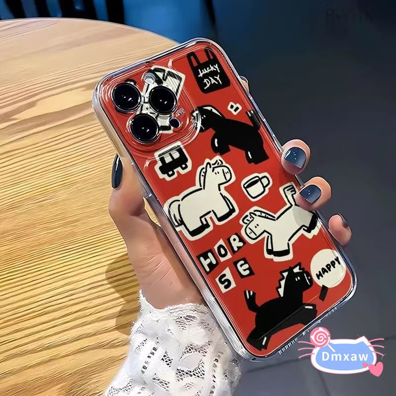 Ốp Điện Thoại Ngựa Cà Phê Dễ Thương Cho Realme GT8 GT7 GT6 GT 6T Master Note 50 GT5 GT2 Pro GT Neo 7X 7 6 5 SE 3 3T 2 Q5i Q5 Q3 Q2 Pro Q U1 Bìa Hoạt Hình Ins Cool Clear Vỏ lưng mềm