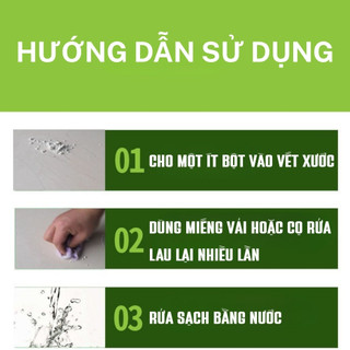 【COD】Bột tẩy cho các bề mặt gạch ốp lát, loại bỏ vết xước và ố màu, mang lại hiệu quả làm sạch sâu và sáng bóng lâu dài.