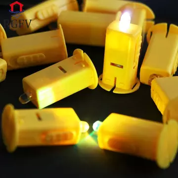RGFV 10 Chiếc Đèn Lồng, Đèn Điện Tử Tích Hợp Đèn Lồng Đèn LED Wick, Phụ Kiện Đèn Lồng Màu Vàng DIY Chất Liệu Thu Nhỏ bấc Đèn Đèn Đèn Đèn Lồng Giấy