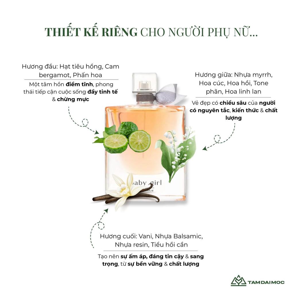 [TĐM] Nước Hoa Nữ Baby Girl edp TAM ĐẠI MỘC 75ml- Hương Thơm Ngọt Ngào Tươi Trẻ