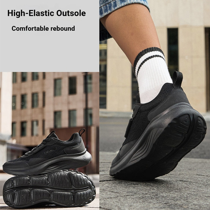 361° Giày thể thao nam mới đế mềm tăng chiều cao nhẹ chạy bộ casual 672616702