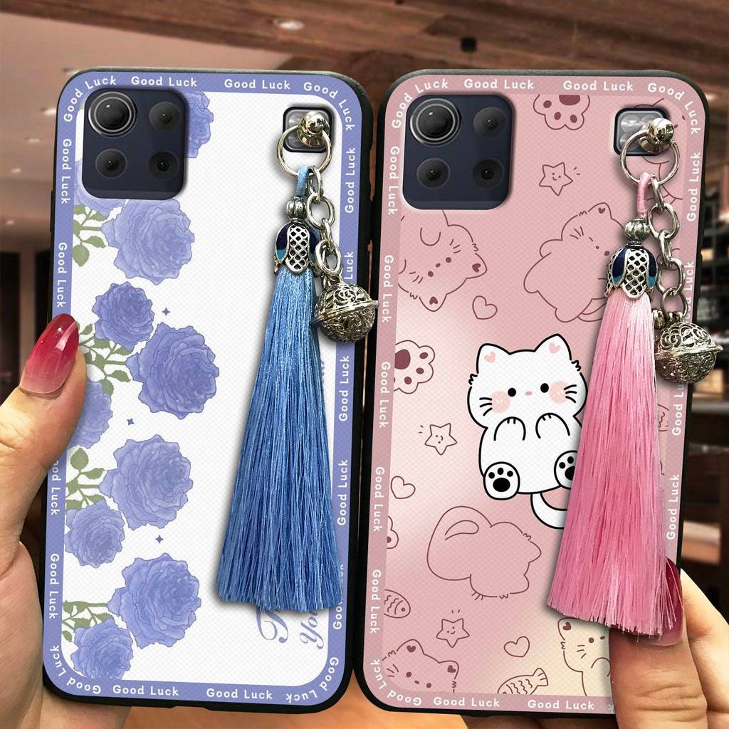 Ốp Điện Thoại Tua Rua Chuông Cho LG K92 5G / Q92 Hoạt Hình Dễ Thương Chống Bụi Thiết Kế Thời Trang Bọc Toàn Bộ Silicon Mềm Chống Thấm Nước Chống Va Đập Graffiti TPU Bảo Vệ Bền Đẹp Chống Sốc
