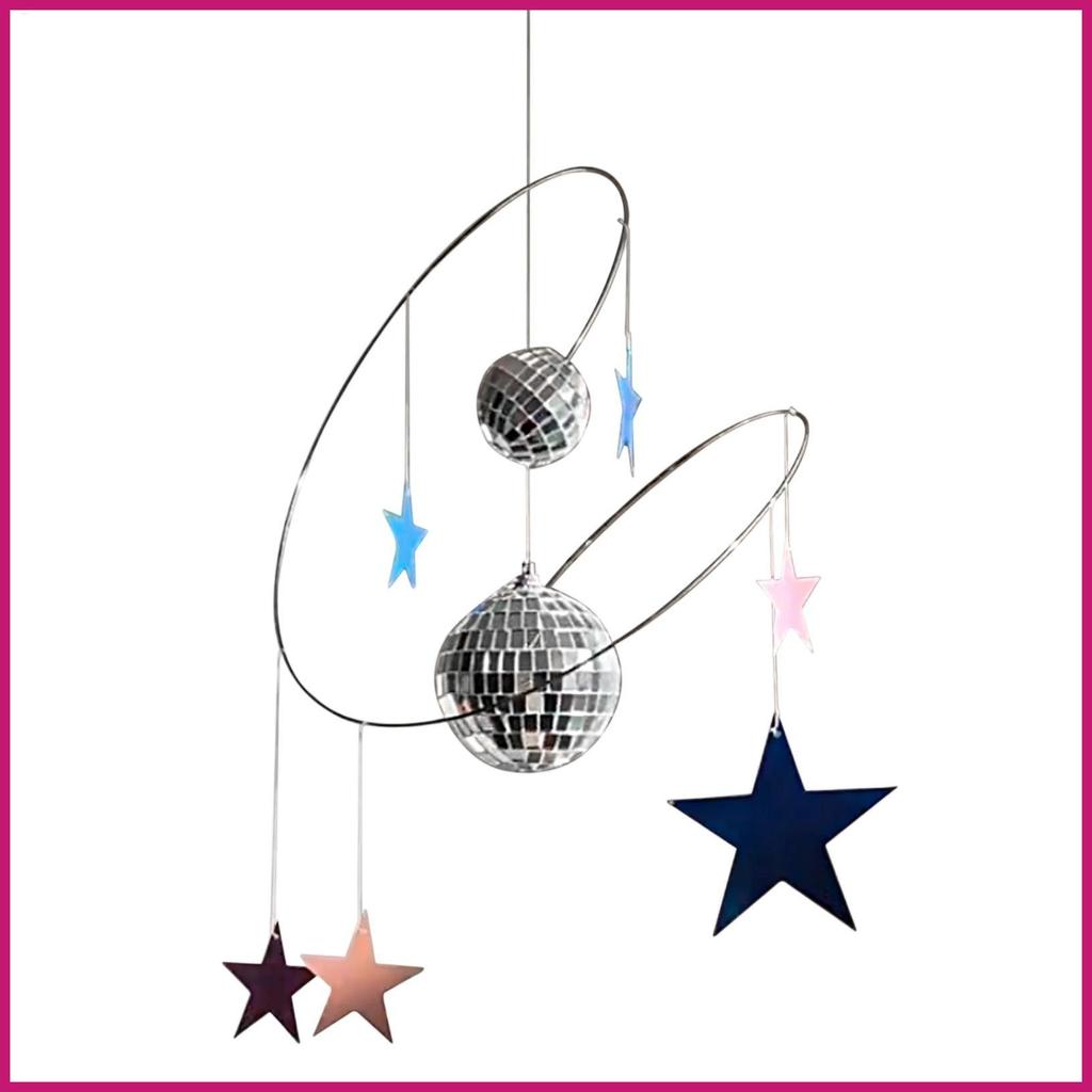 Bóng Disco Nhỏ Treo Được Trang Trí Cửa Sổ Có Thể Treo Được Với Bóng Disco Và Ngôi Sao Phản Quang Spinner Xoắn Ốc Cho shopidaevn