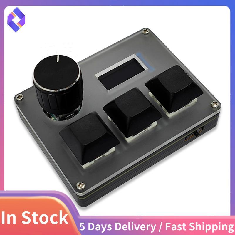 Bàn phím chơi game có dây 3 phím công tắc xanh, màn hình RGB, núm điều khiển, Copy/Paste/Shotcut