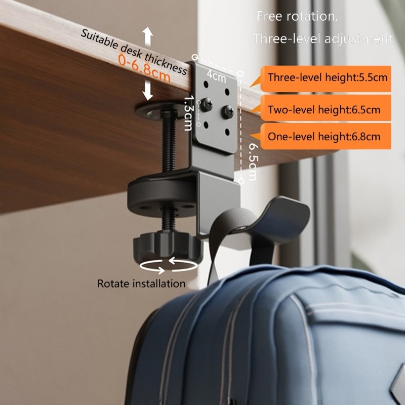 Star Under Table Mounting Bracket Giá đỡ tai nghe để lưu trữ thiết bị âm nhạc Giá đỡ chìa khóa