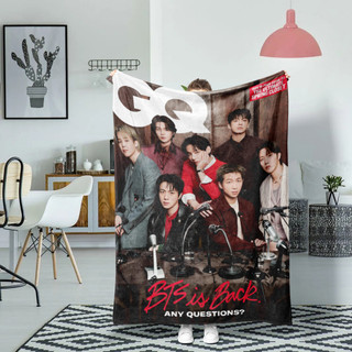 K-Pop Boy Idol Group Chăn Flannel in một mặt, Chăn điều hòa không khí tại nhà, Chăn ngủ mỏng, Quà tặng thiết thực cho bạn bè.