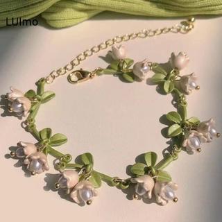 Vòng Tay Ngọc TraiLUImo - Thiết Kế Pháp Mori Lily of the Valley | Bộ Sưu Tập Rừng