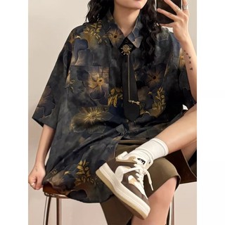Áo sơ mi nam tay ngắn phong cách retro Nhật Bản, thoáng khí, thiết kế Hồng Kông