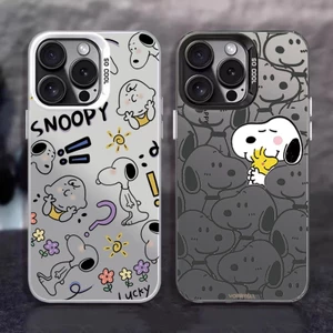 Dành Cho Xiaomi 14 13 13T 15T Pro 11 Lite Poco M6 X6 X5 M3 X3 F7 Pro M5S C40 C71 C65 C31 Phim Hoạt Hình Snoopies Dòng Matte Vỏ Điện Thoại Chống Sốc