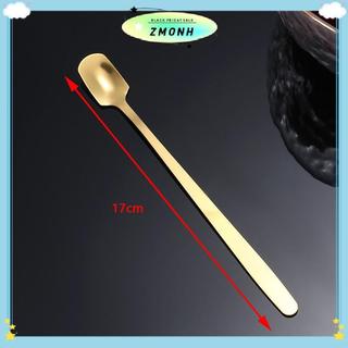 ZMONH 1 Chiếc Thép Không Gỉ Tay Cầm Dài Thìa Đá Bộ Đồ Ăn Cho Cà Phê & Trà Kem Món Tráng Miệng Khuấy Thìa Muỗng Không