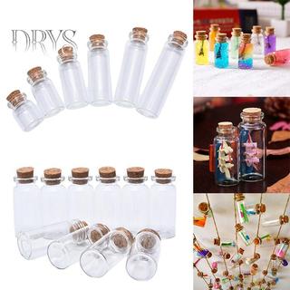 (TFT) 10 Chiếc Chai Thủy Tinh Mini Có Nút Chặn Nút Chai Trong Suốt Lọ Trang Trí Đám Cưới MỚI