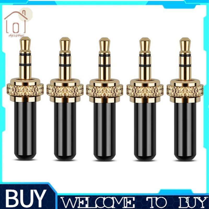 5 Phích Cắm 3.5 Mm Đầu Nối Kim Loại Mini 3.5 Mm Khóa Vít Stereo Jack Cắm Với M6 Chủ Đề Bên Trong