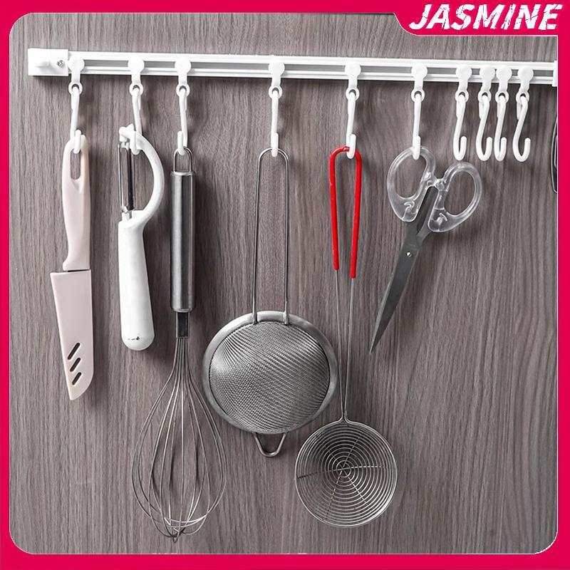 JASMINE Nhựa Tra Row Chống Đấm Treo Tường Có Thể Tháo Rời Tủ Tự Dính