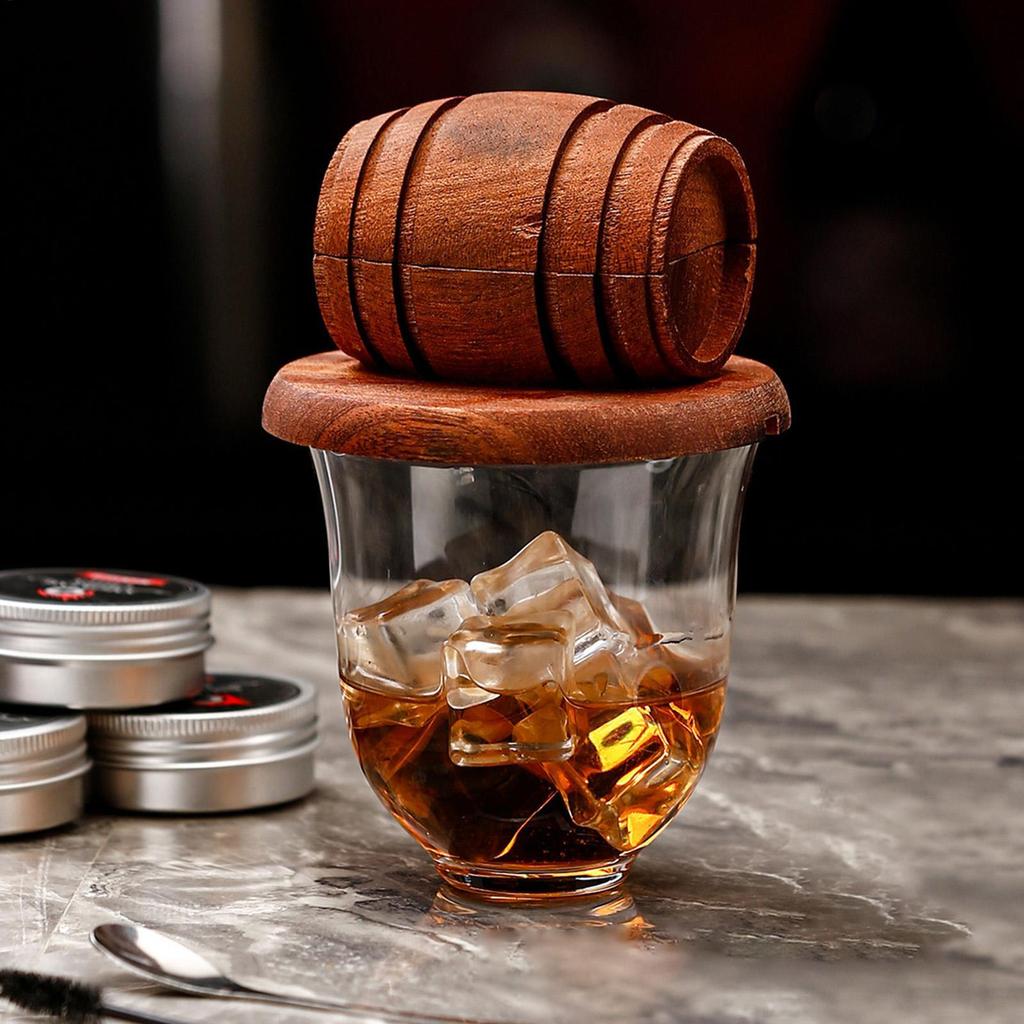 Whisky Smoker Gỗ Whisky Cocktail Smoker Hình Thùng Trộn Dụng Cụ Dành Cho Nam Bố Chồng Cha Bạn Trai shopidaevn