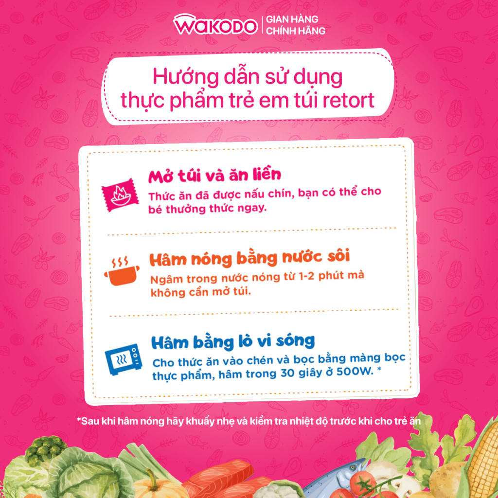 (DATE T11/2026) Cháo ăn dặm Wakodo 7/ 9 tháng tuổi- Chào Gà, Cơm (cá ngừ, ngũ vị, risotto), Mì udon gà