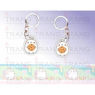 Gantungan Kunci Akrilik Molang & Piu Piu / Keychain Acrylic Molang & Piu Piu - Style 1