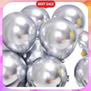 Set 10 Bóng Bay Đen Bạc Trắng Size 10 Inch tương đương 25cm Trang Trí Sinh Nhật, Tiệc Tùng, Party DF25