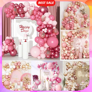 Set Combo Bong Bóng Màu Hồng Trang Trí Sinh Nhật Cho Bé Gái Xinh Xắn Tự Làm Dễ Dàng DF32