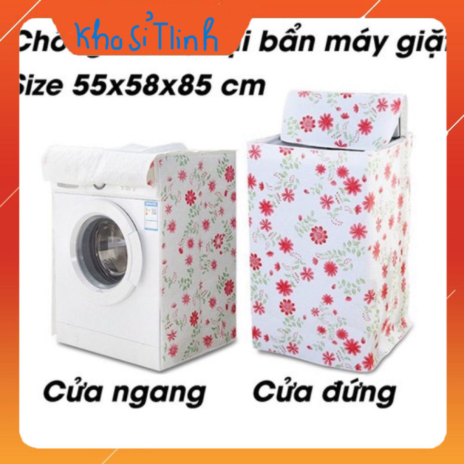 (Sẵn)Bọc máy giặt chống thấm dưới 9 - 12 kg LOẠI DÀY cho cửa đứng, cửa ngang  [FREESHIP]