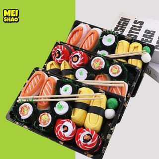 MeiShao - Bộ quà tặng sáng tạo với sushi, pizza, bánh mỳ que, đẹp cho nữ, phù hợp làm quà sinh nhật hoặc ngày lễ vào mùa thu đông