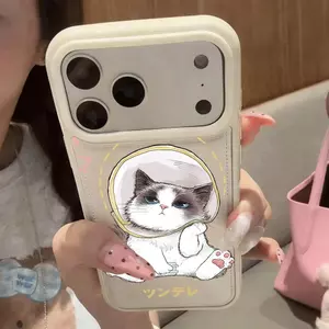 Space Muppet Cat Ghi chú cho 16 trường hợp iPhone 17Air Bánh mì trường hợp 14 13 11Pro