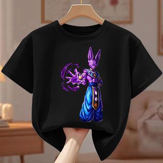 Dragon Ball Beerus Hoạt Hình Anime Trẻ Em Áo Sơ Mi In Đồ Họa Thường Ngày Mặc Đi Học Trang Phục Bé Trai Bé Gái