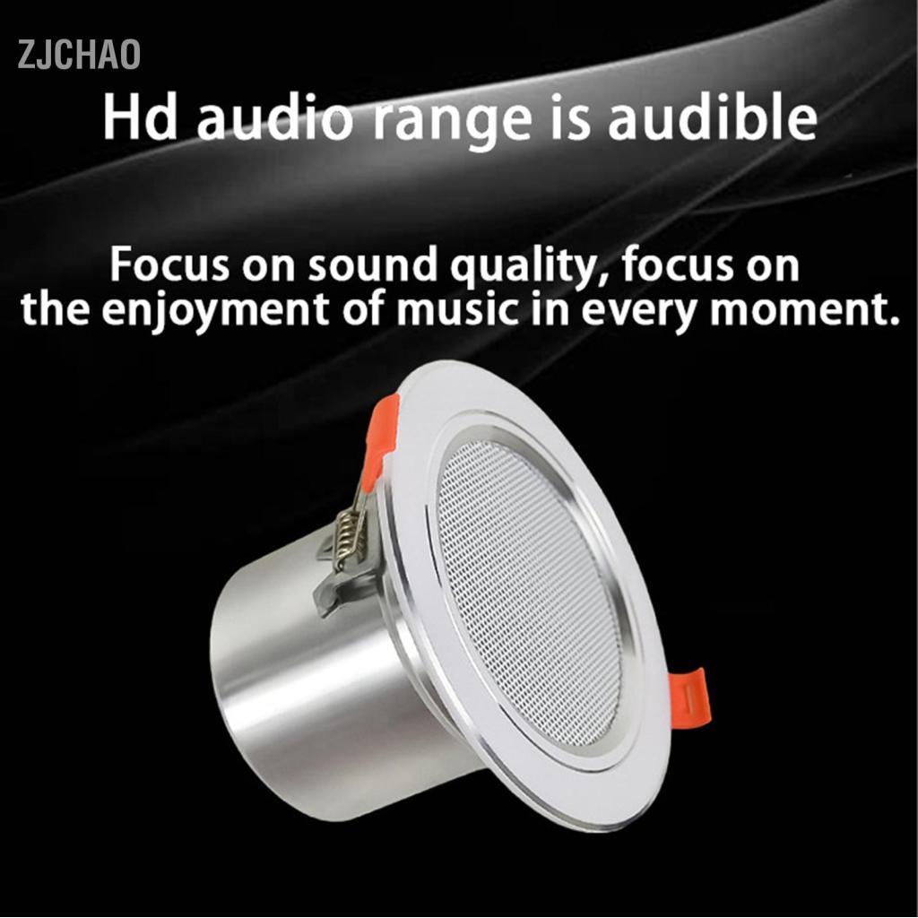 Zjchao Loa trần Jectse 3 inch hình tròn với thiết kế lò xo để phát nhạc nền thương mại tại nhà