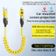 Cáp dữ liệu lò xo 2 trong 2 Khả năng tương thích đa năng 1,5M Sạc xe hơi, Cáp dữ liệu linh hoạt