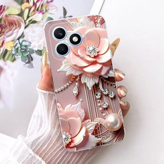 Dành Cho Honor X8d Mới Thanh Lịch Hoa Mèo Tranh Vỏ Honor X8D 4G Silicon Mềm TPU Vỏ Điện Thoại