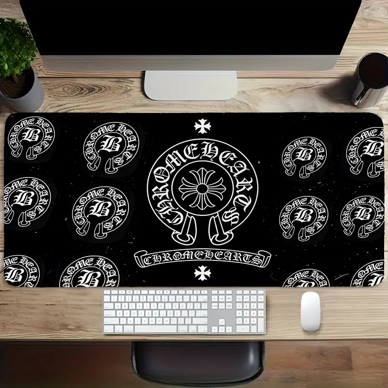 Chrome Hearts Logo Miếng Lót Chuột In Nghệ Thuật Bàn Phím Máy Tính Bàn Phím Bàn (60x30cm / 80x40cm)