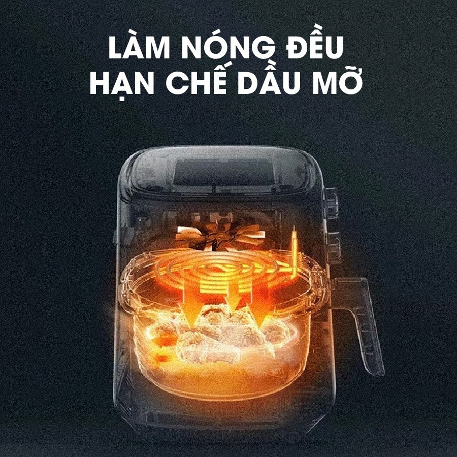 Nồi chiên không dầu CAMEL 4L，ẩm thực không dầu,Đa năng, chiên gà, chiên khoai tây