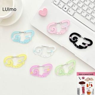 LUImo Mới Chấm Bi Đôi Cánh Hình Carabiner Leo Núi Bule Acrylic Màu Kẹo Bule Móc Khóa Bapa Đa Năng Móc Khóa SBS
