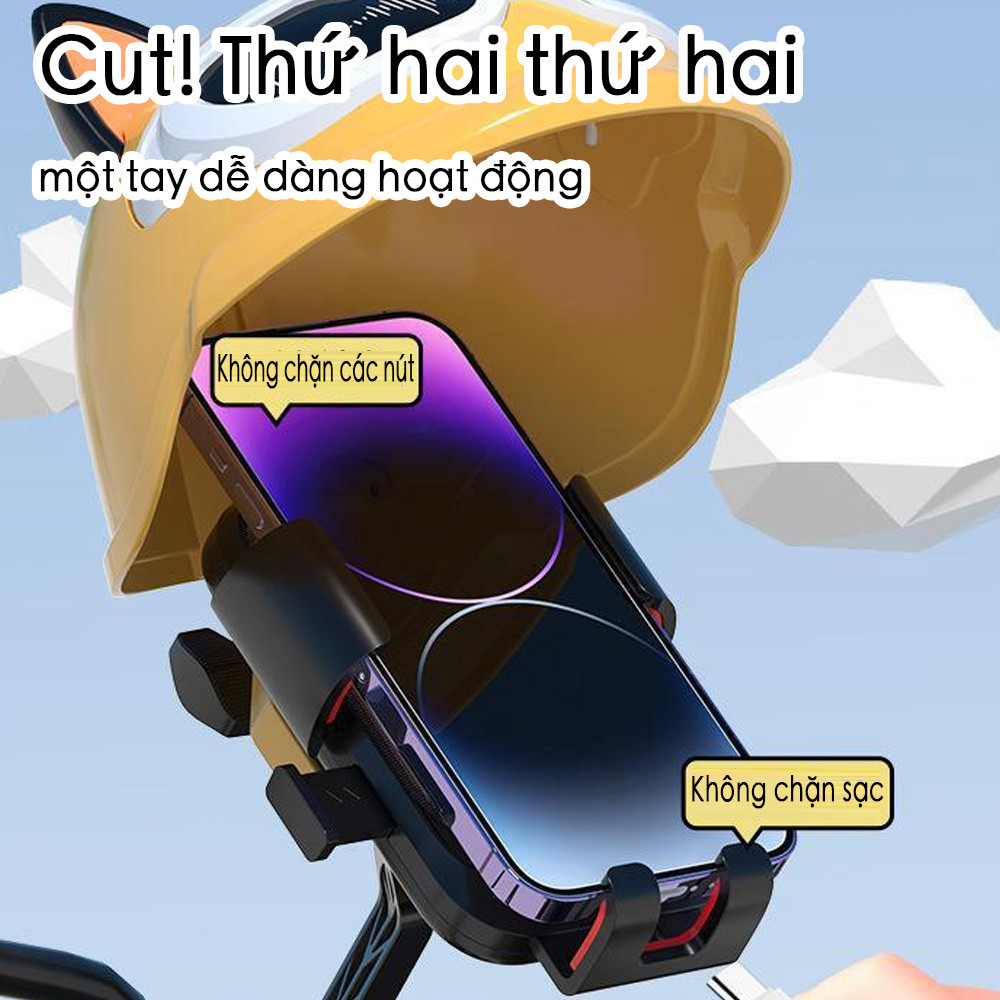 Giá đỡ điện thoại di động xe đạp, xe máy chống nắng, chống mưa, chống sốc thích hợp cho người đi xe đạp mang đi