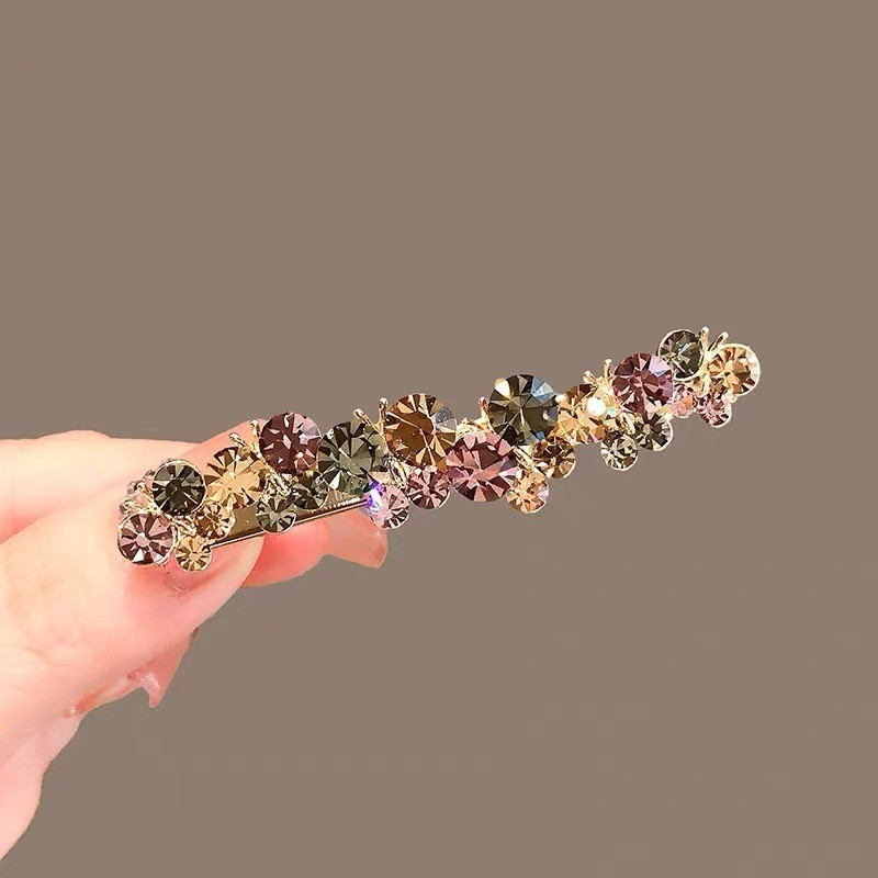 MAUROPOLI Kẹp Tóc Pha Lê Bướm Nhiều Màu Cao Cấp, Kẹp Bên Mùa Hè Cho Nữ