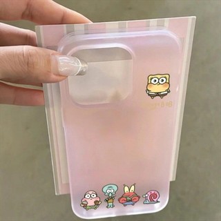 Phim Hoạt Hình Mini Spongebob Bạn Bè Trường Hợp Điện Thoại Cho iPhone 17 16 15 14 13 12 11 Pro Max X Xr Xs Max 7 8 Plus