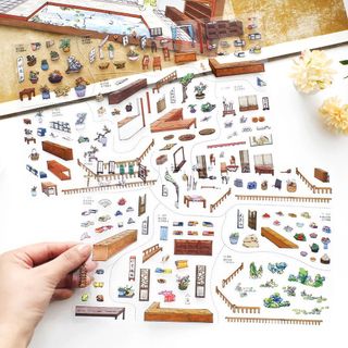Infeel.M Kích Thước Lớn Hôm Nay Kinh Doanh 42.0 Cảnh Quan Dán Bốn Mươi Hai Vui Vẻ Sổ Tay diy Dán Trong Kinh Doanh Hôm Nay