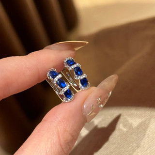 Trang sức cột sống phong cách Châu Âu - Mỹ, đá quý xanh đỏ, đa màu sắc, phù hợp với nữ giới