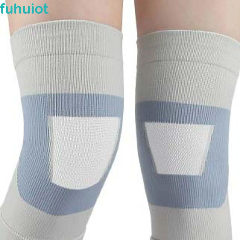 FUHUIOT - 1 Cặp Nẹp Đầu Gối Co Giãn, Miếng Lót Chống Trơn Trượt Từ Nylon, Hỗ Trợ Đầu Gối Nhẹ Nhàng Phù Hợp Tập Thể Dục