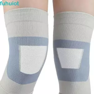 FUHUIOT - 1 Cặp Nẹp Đầu Gối Co Giãn, Miếng Lót Chống Trơn Trượt Từ Nylon, Hỗ Trợ Đầu Gối Nhẹ Nhàng Phù Hợp Tập Thể Dục