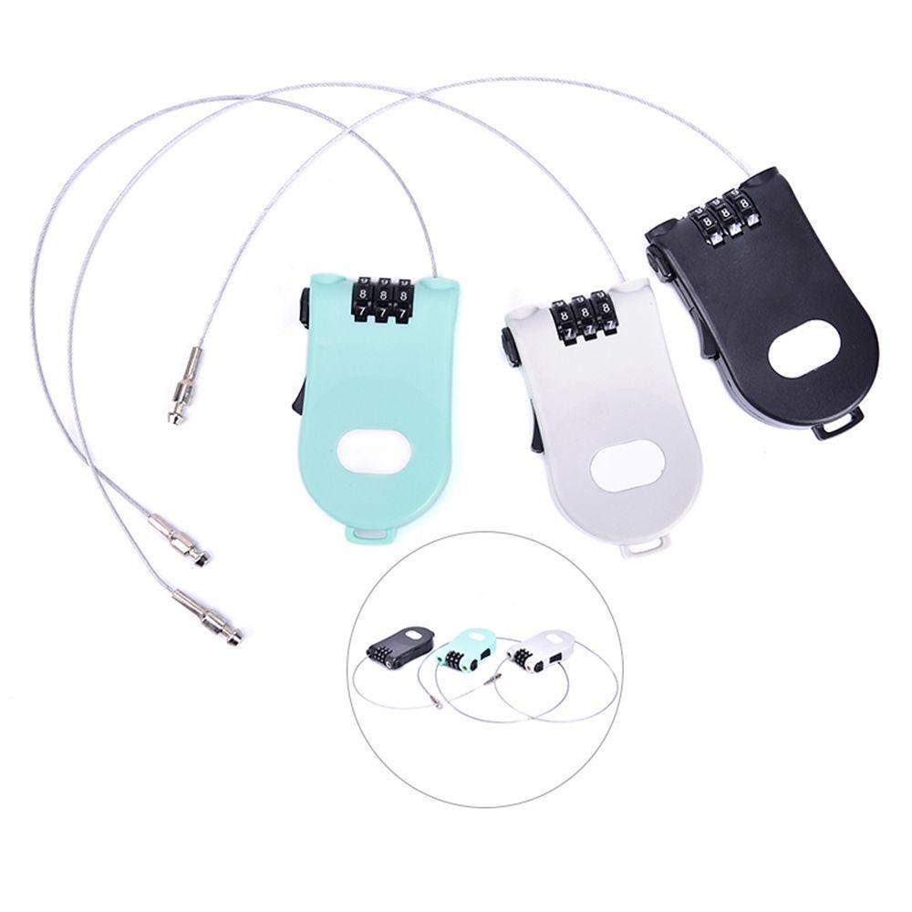 Khóa xe đạp xe máy mã số 3 vòng an toàn chống trộm Khóa mật mã،Khóa cáp thép، 3 mã số ،Khóa vali