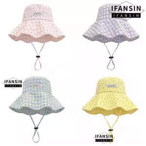 Mũ Ngư Dân IFASIN Vành Lớn Kẻ Sọc Hoa Ngọt Ngào, Gấp Gọn Phù Hợp Đi Biển