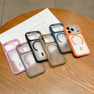 IPhone 17 Pro Cửa Sổ Lớn Matte Skin Feel Vỏ Điện Thoại Tản Nhiệt Từ Tính Apple 16 / 15 / 14 / 13 đến 17 Vỏ Bảo Vệ 4B131